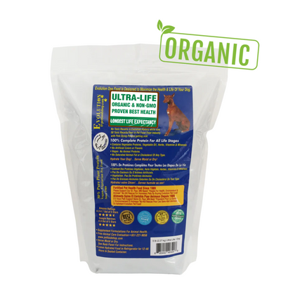 Evolution Diet Gourmet Ultra Life With Organic & NON-GMO Ingredients - Dog Kibble EVOLUTION DIET GOURMET ULTRA LIFE PROVEN BEST HEALTH - LONGEST LIFE EXPECTANCY ORGANIC & NON-GMO INGREDIENT DRY KIBBLE FOOD  