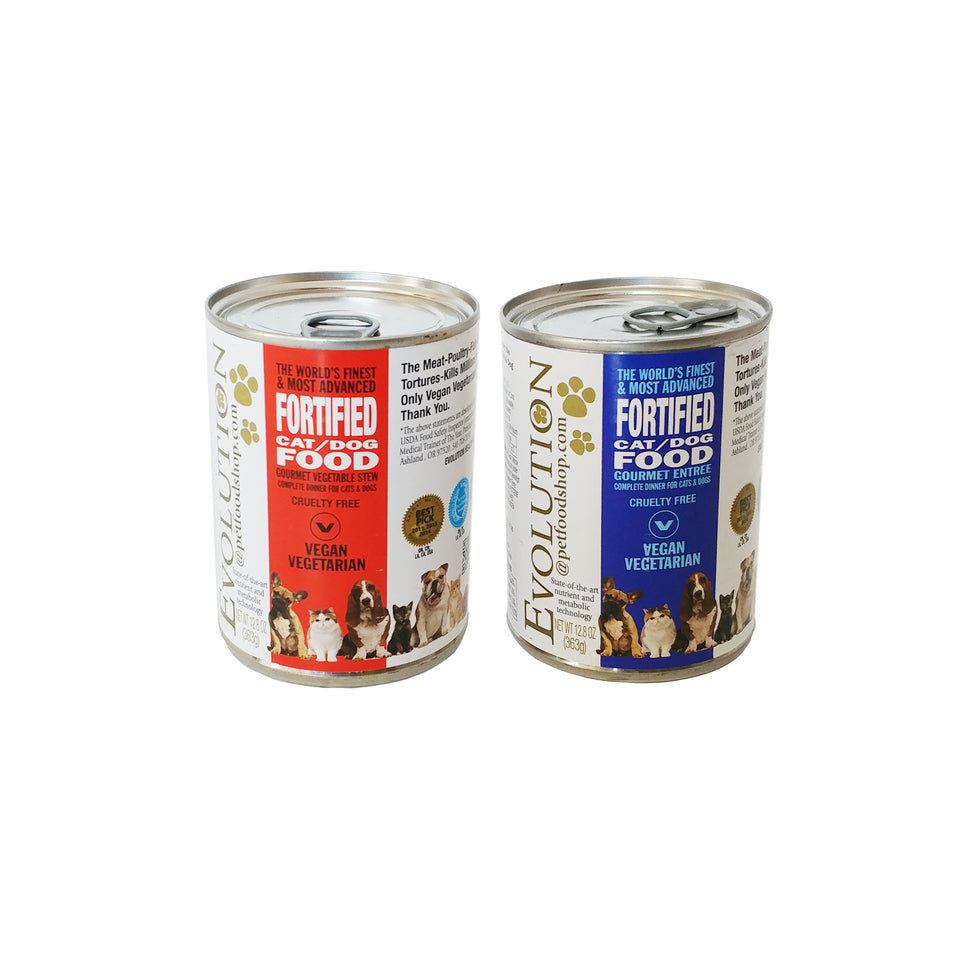Evo canned food red and blue